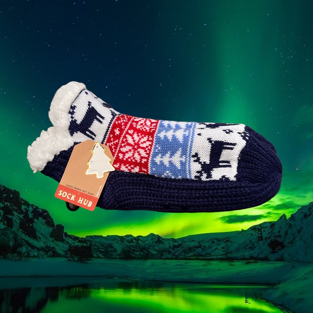 Ladies Sherpa Cozy Socks NEW